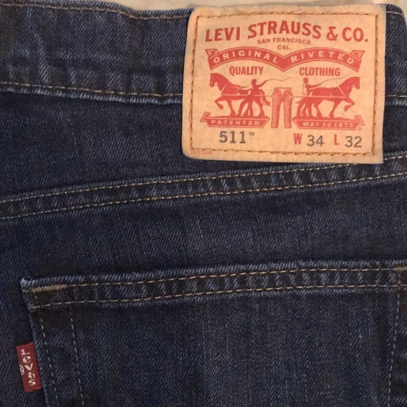 Levi Slim Fit 511 Dark Jeans - Picture 2 of 2